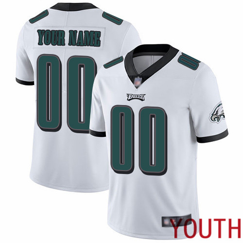 Youth Philadelphia Eagles Customized White Vapor Untouchable Custom Limited Football Jersey